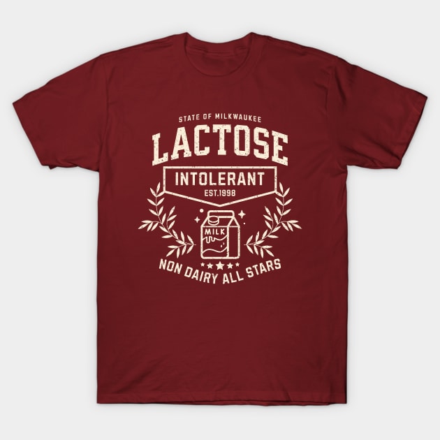 Lactose Intolerant Funny Cringy Gift For Friends Milk Free Lactose Tolerant, Meme Gen Z Teenager Allergy LMAO T-Shirt by Snoe